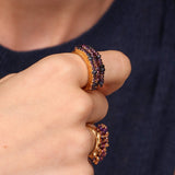 Anillo Semi Sin Fin Blue and Purple