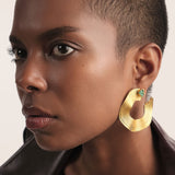 Aretes Opened Emerald Maxi Waves