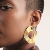 Aretes Opened Emerald Maxi Waves