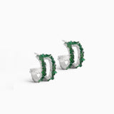 Aretes Mosaico Squared Hoops Mini Silver