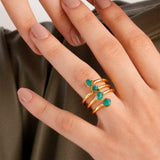 Anillo 4 Esmeraldas