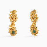 Aura Chunk Emerald Earrings