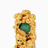 Aura Emerald Hoops Small