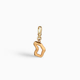 Charm artesanal con forma de mapa Muzo y baño de oro de 24k.