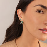 Aretes Mosaico Squared Hoops Mini Silver