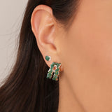 Aretes Mosaico Squared Hoops Mini Silver