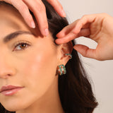 Aretes Mosaico Squared Hoops Mini Silver