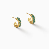 Aretes hechos con esmeraldas colombianas, joyas pequeñas para el día a día