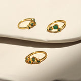 Drops Leaf Ring