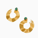 Aretes Opened Emerald Maxi Waves
